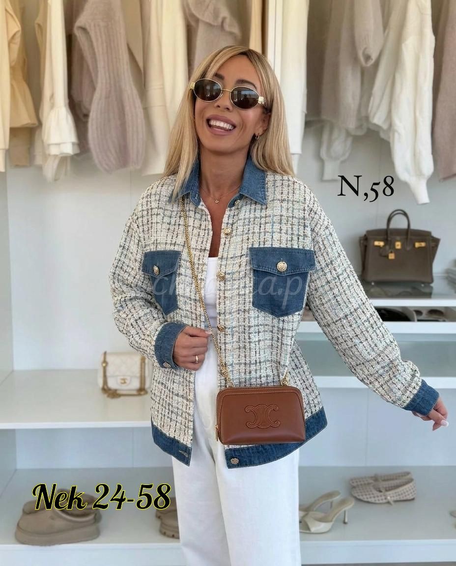 повседневная куртка,джинсовая куртка,пальто в клетку,женская джинсовая куртка,жакет твидовый