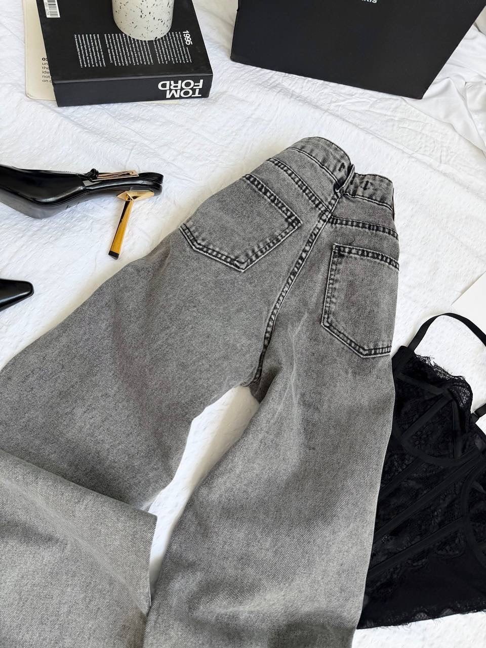 джинсы женские широкие,широкие серые джинсы,джинсы женский серый графит широкие,джинсы широкие,джинсы трубы женские с высокой посадкой