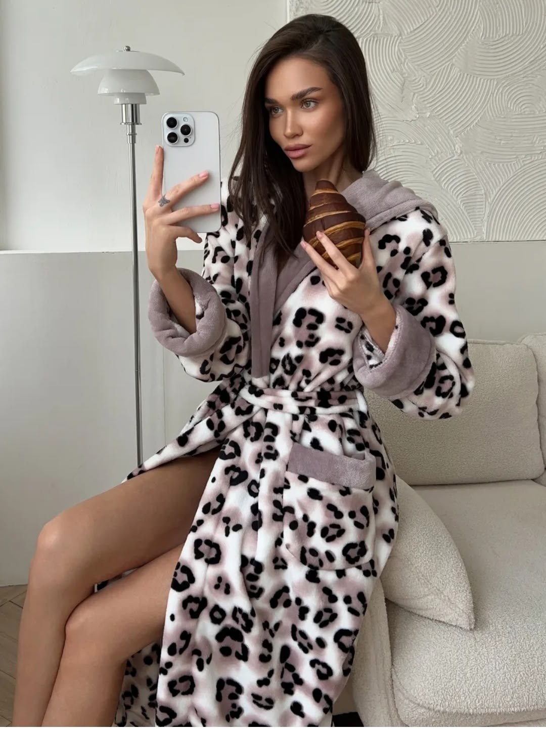 женский халат,халат домашний теплый,халат велсофт,халат с капюшоном,женский домашний халат