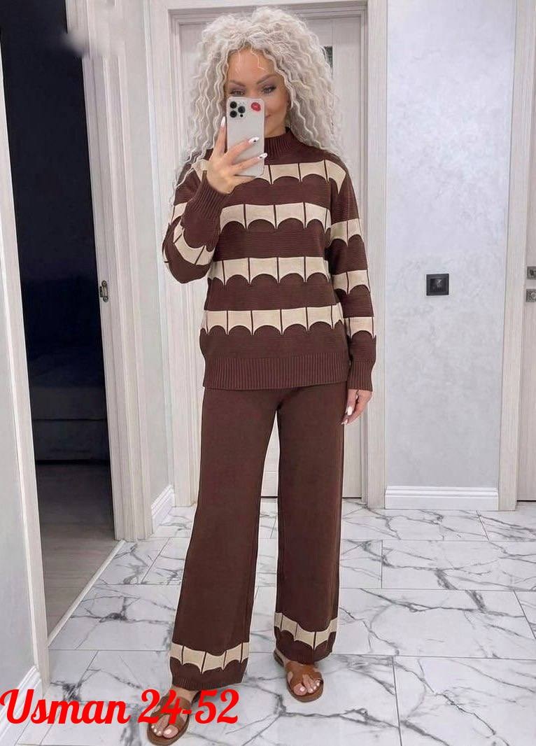 костюм трикотажный вязаный с брюками теплый miss merry jayne 257931571,костюм двойка кашемир,трикотажные костюмы,костюм кашемировый женский брючный,женский костюм