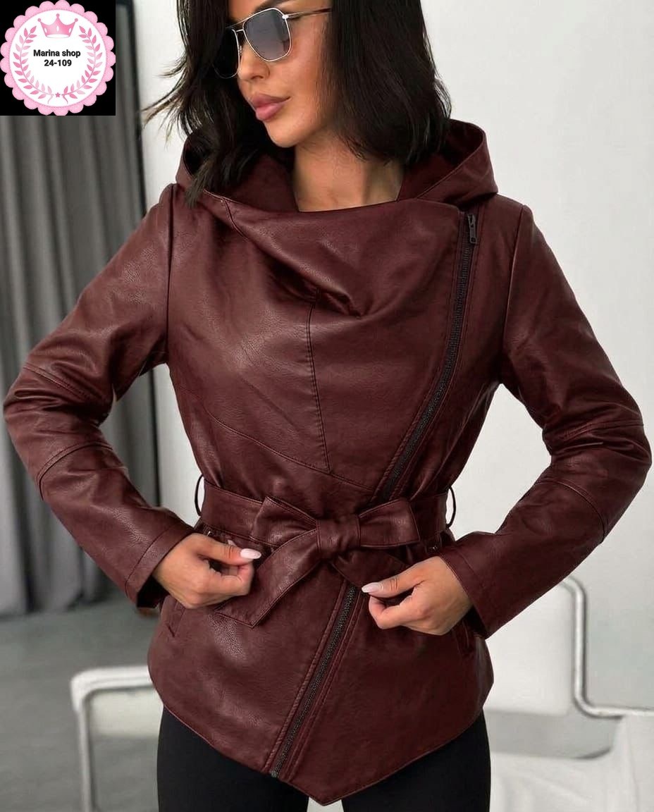 куртка кожаная женская,кожаная куртка,куртка косуха демисезонная из эко кожи,куртка косуха демисезонная экокожанная,кожаная куртка с капюшоном