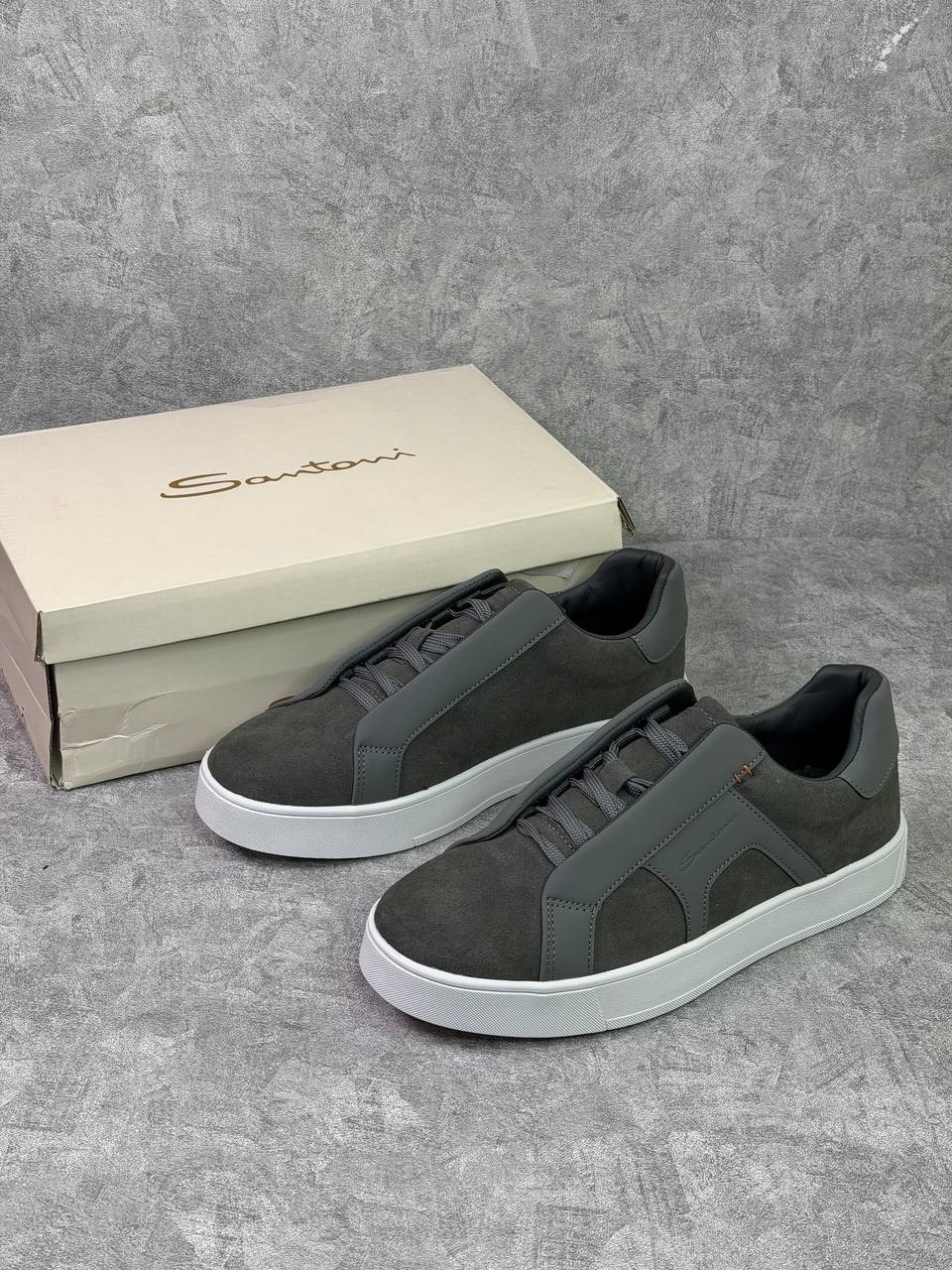 кеды мужские,,кеды santoni серый,кроссовки замшевые,кроссовки santoni