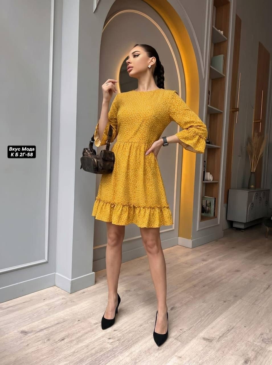 зеленое платье в горох,платье,платье женской,платье женское зеленое,платье зеленое