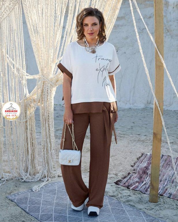 летние костюмы женские,костюм vittoria queen 24783 двойка бирюзовый,летний брючный костюм женский 2025,летний брючный костюм,брючный комплект