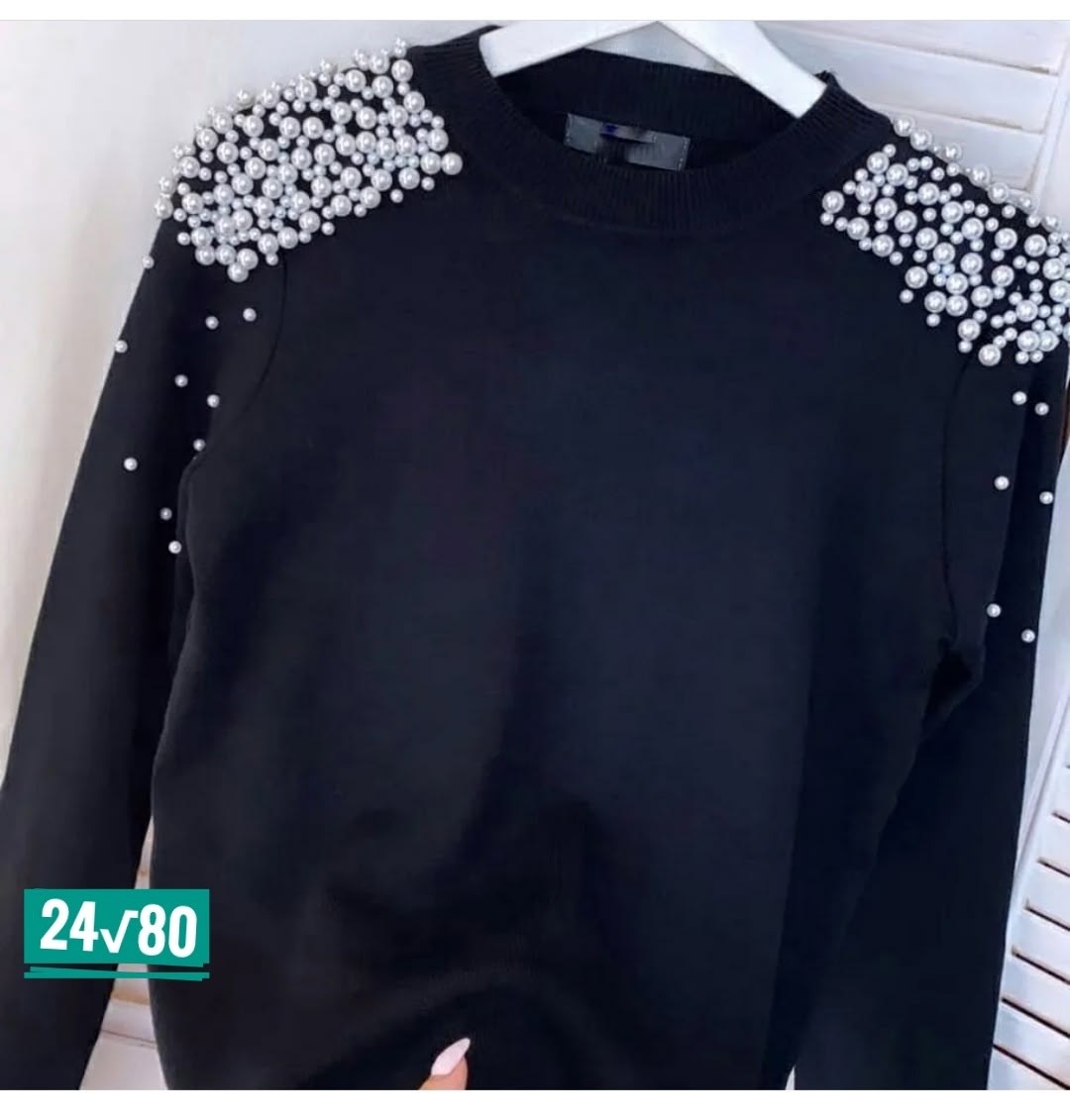 кофта с бусинками,украшение свитера бусинами,кофточки с жемчужинками,джемпер бусинами,кофта с бусинами