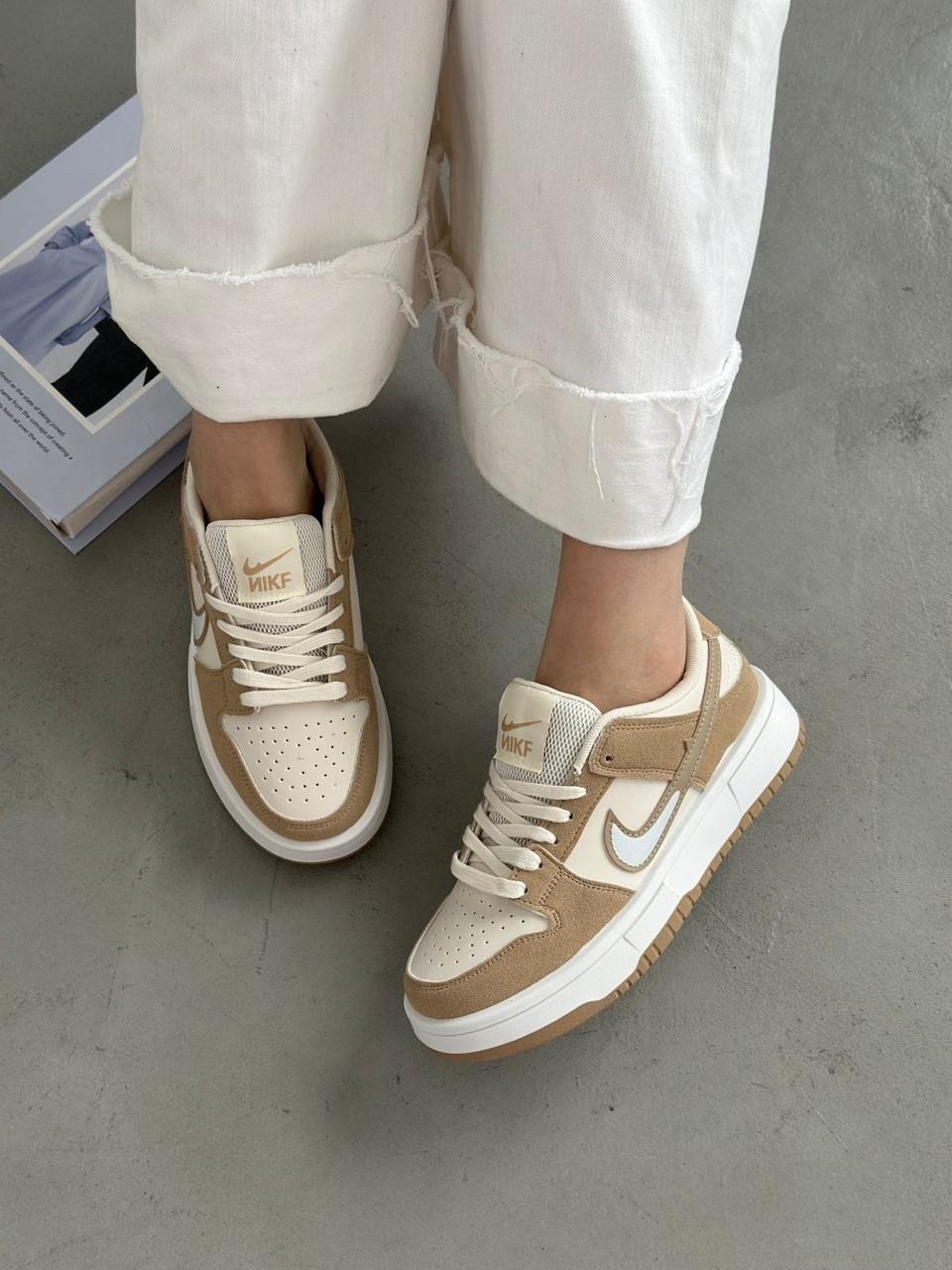 женская,кеды кожа,кроссовки,кроссовки найк nike dunk low cacao wow,кроссовки коричневые