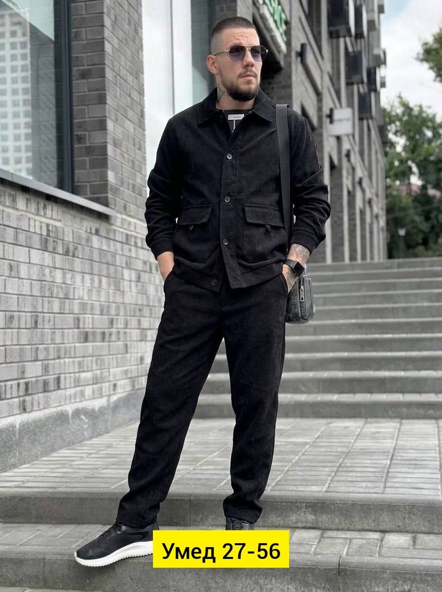 мужской повседневный костюм из рубашки и брюк,костюм двойка мужской,вельветовый костюм мужской,костюм повседневный,стильный мужской костюм