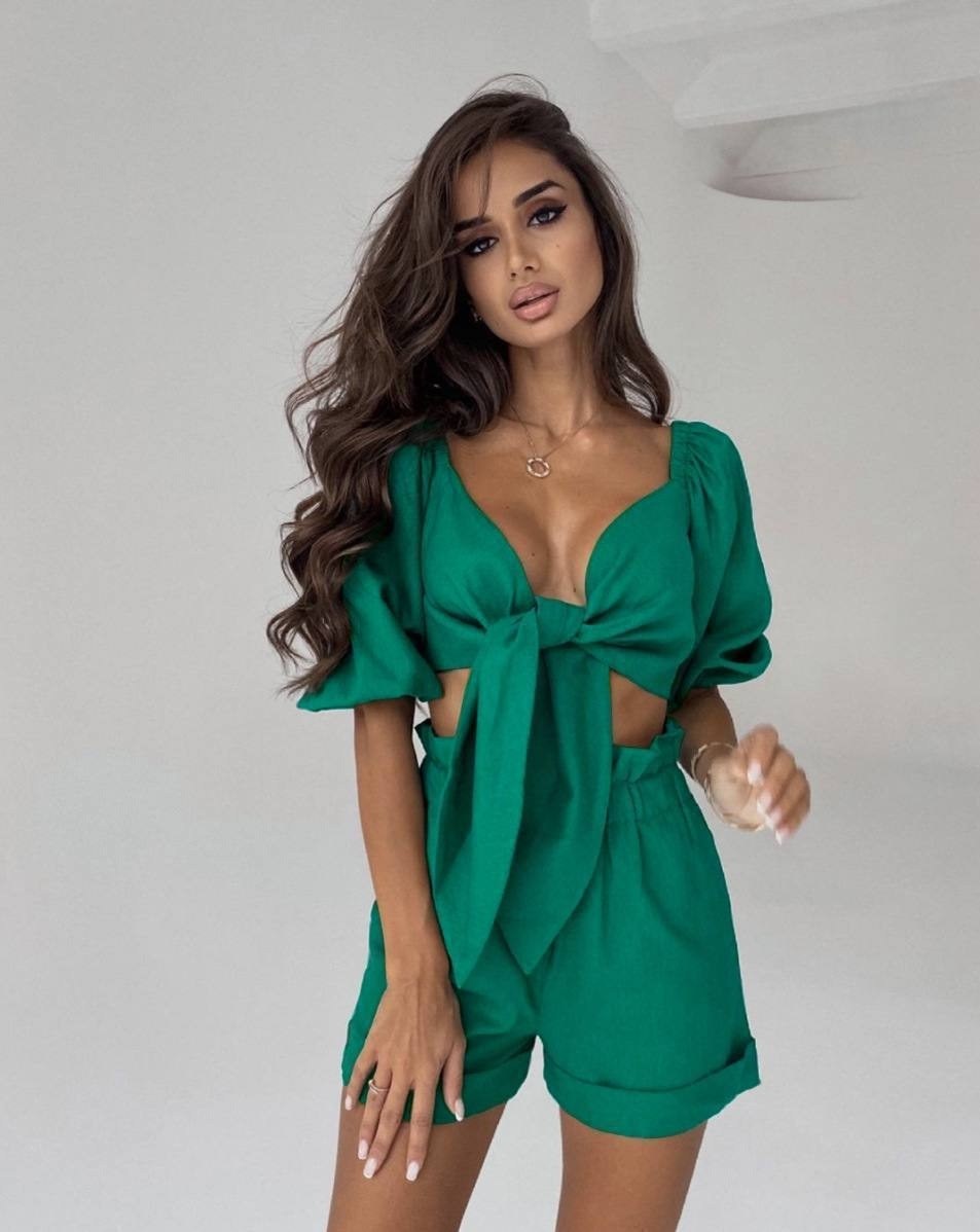 костюм с шортами и топом,женский костюм с шортами,костюмы летние женские,пеньюар sensuelia,костюм с шортами женский летний