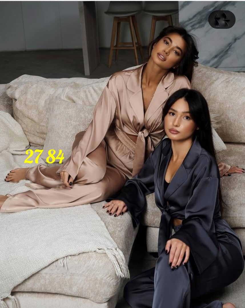 атласный костюм женский,шелковая пижама,шелковый костюм,шелковый костюм в пижамном стиле,брючный атласный костюм