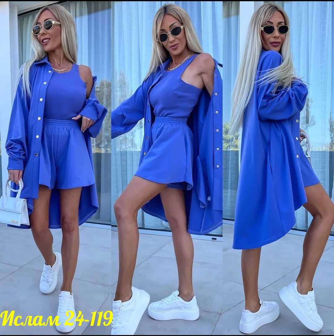 женский костюм с шортами, ,модная ,женские костюмы,костюм тройка женский