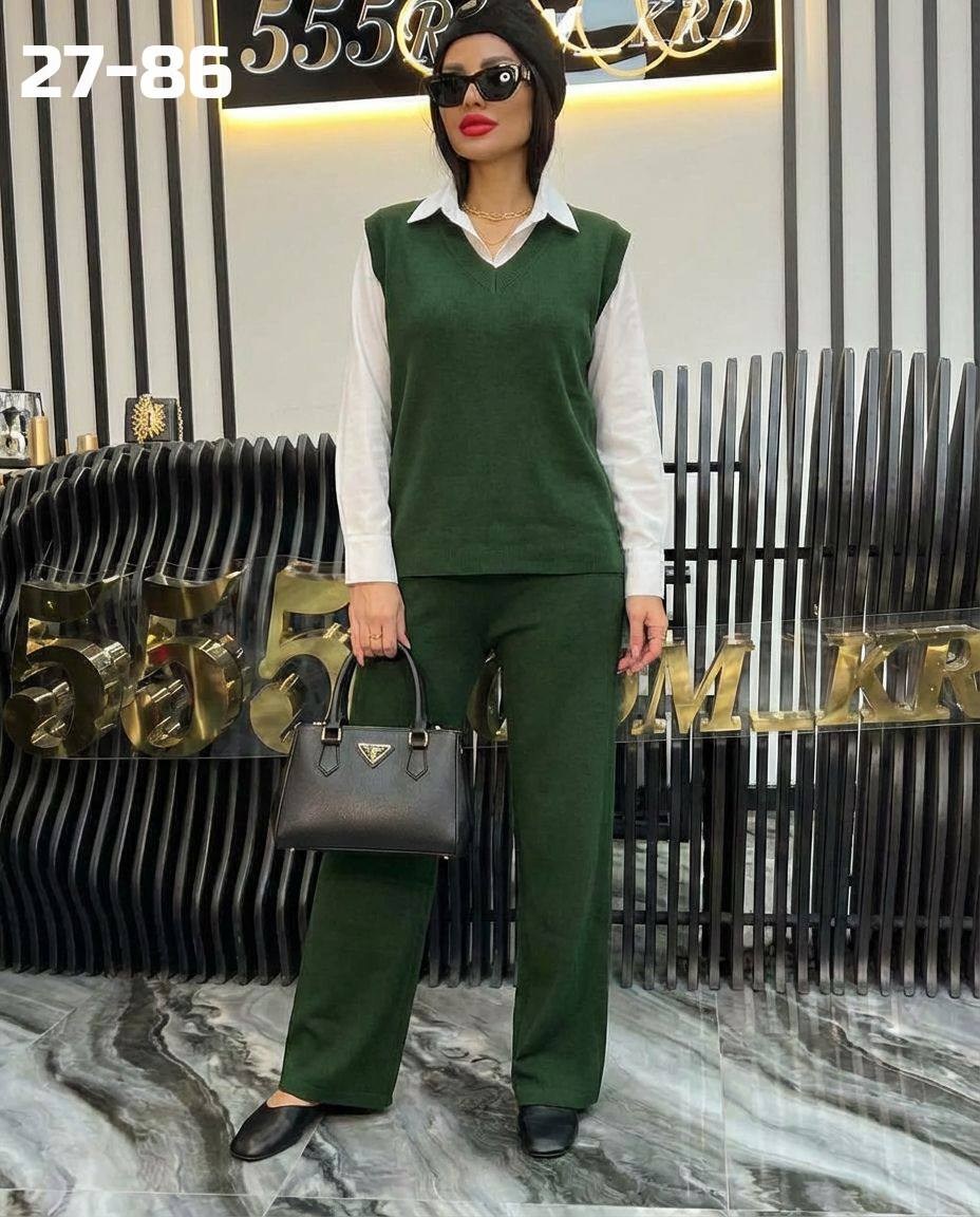 костюм трикотажный,женские костюмы,костюм женский тройка,жилетка женская,костюм с брюками