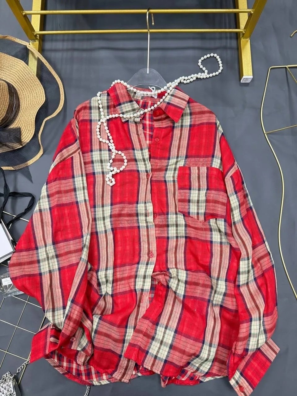 рубашка хлопок,рубашка в клетку женская,рубашка в клетку,клетчатая рубашка,рубашка женская 7007 "клетка № 4"