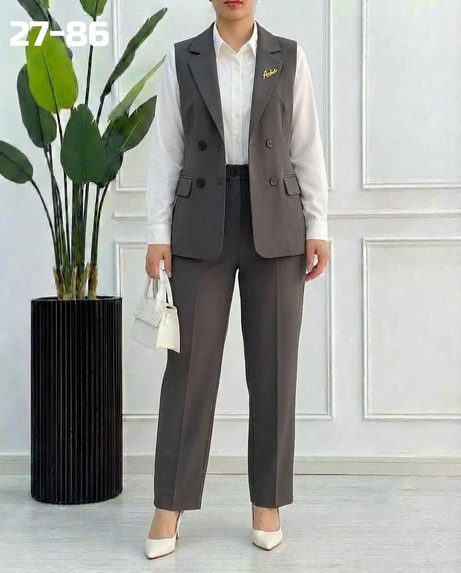 женский костюм тройка брючный с жилетом,брючный костюм,костюм брючный деловой,костюм женский брючный,женский брючный костюм двойка