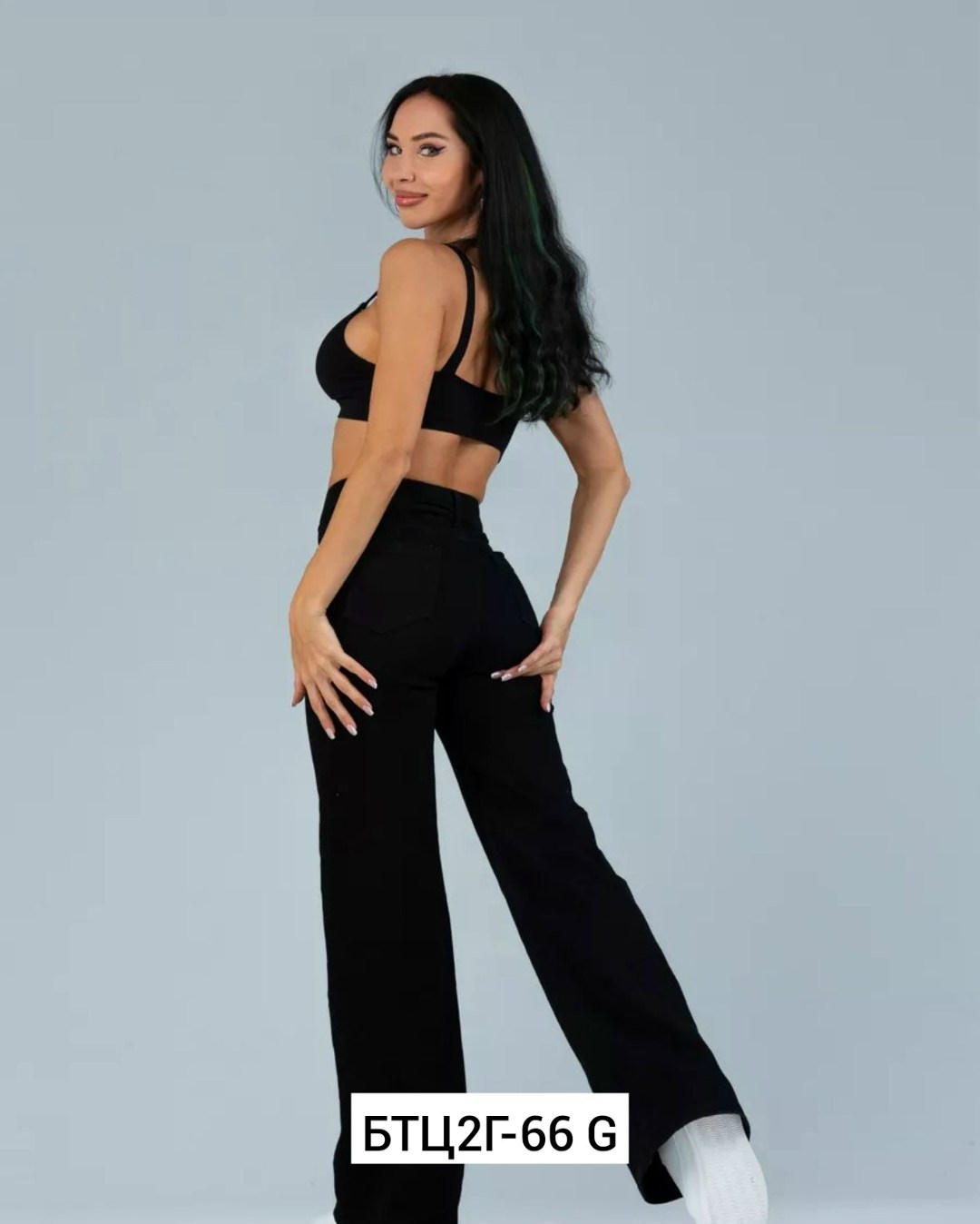 женские джинсы палаццо с высокой посадкой happyfox,джинсы женские черные,женские широкие джинсы,джинсы черные широкие,джинсы брюки