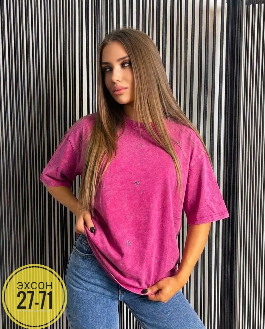 футболки женская оверсайз,женская футболка оверсайз со стразами,футболки женская,футболка женская оверсайз со стразами fineness,футболка оверсайз со стразами