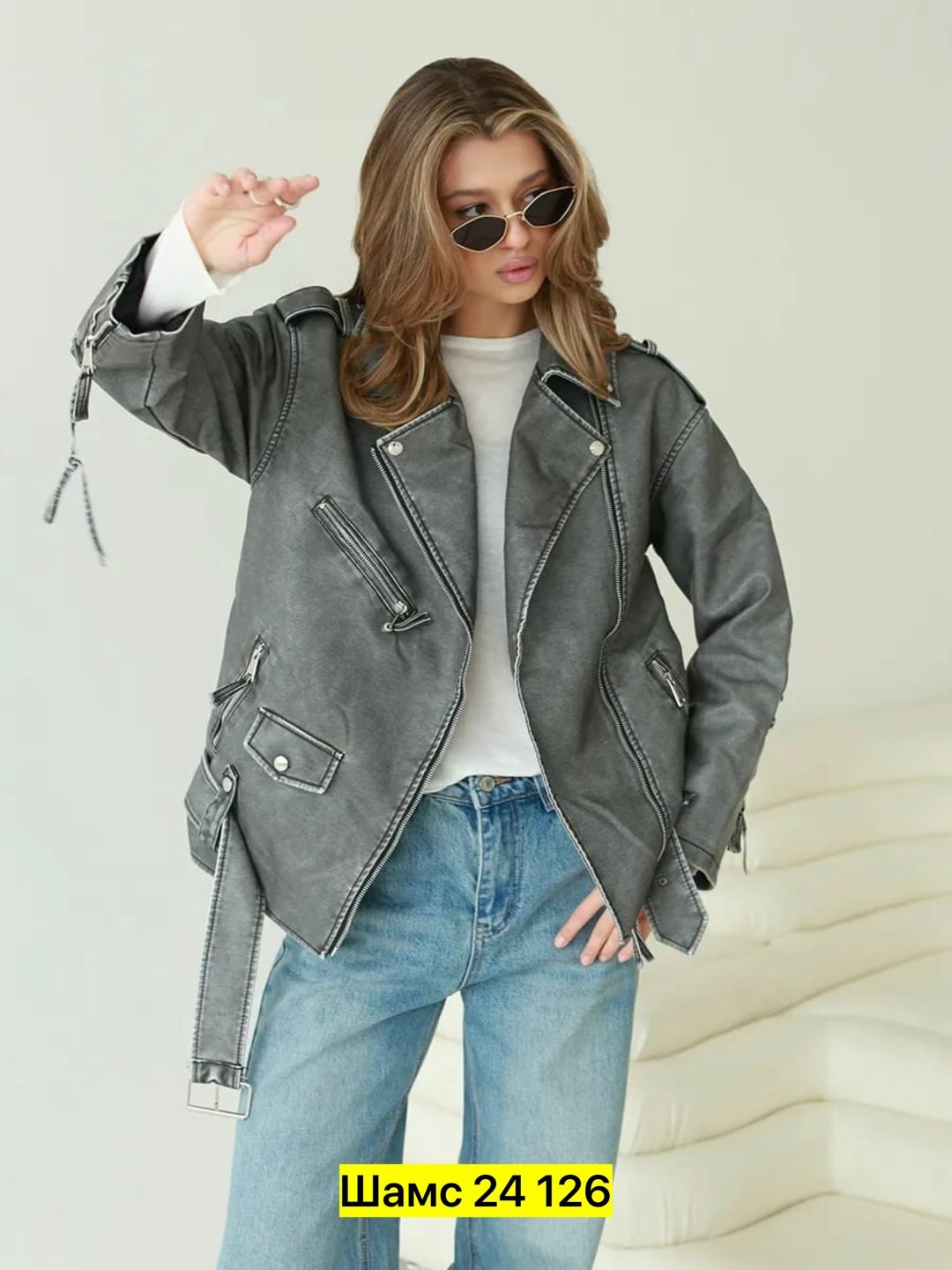 косуха винтажная куртка кожаная oversize серая mony,косуха оверсайз кожаная куртка,косуха кожаная серая винтажная куртка оверсайз,косуха кожаная женская куртка оверсайз,куртка кожаная женская