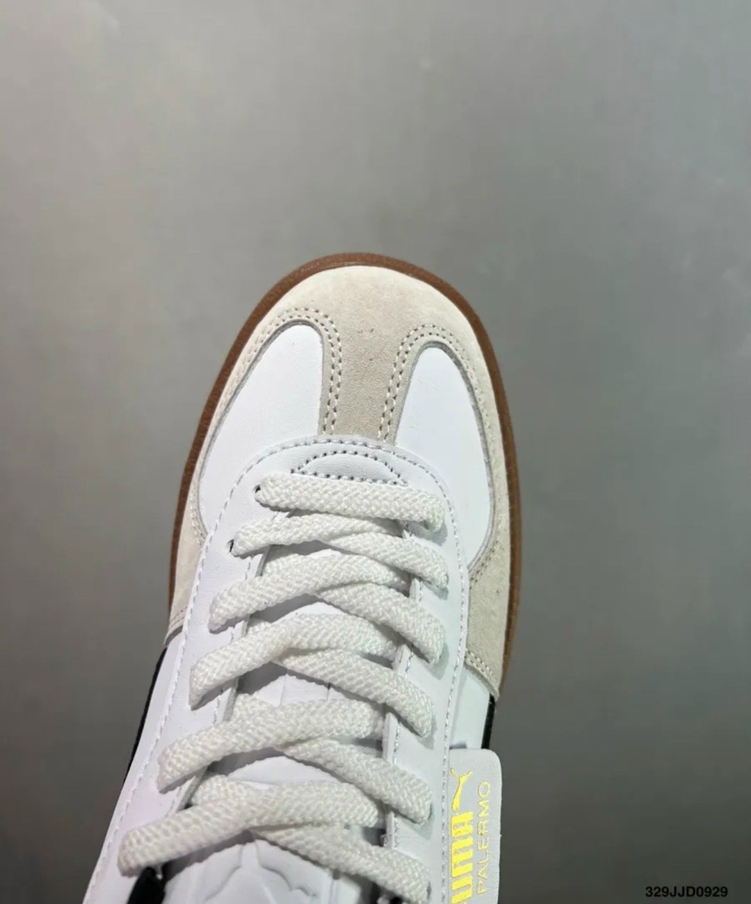 кроссовки puma,кроссовки puma palermo,кеды мужские puma palermo lth puma white/vapor gray/gum,puma низкие кроссовки 'palermo' белый,