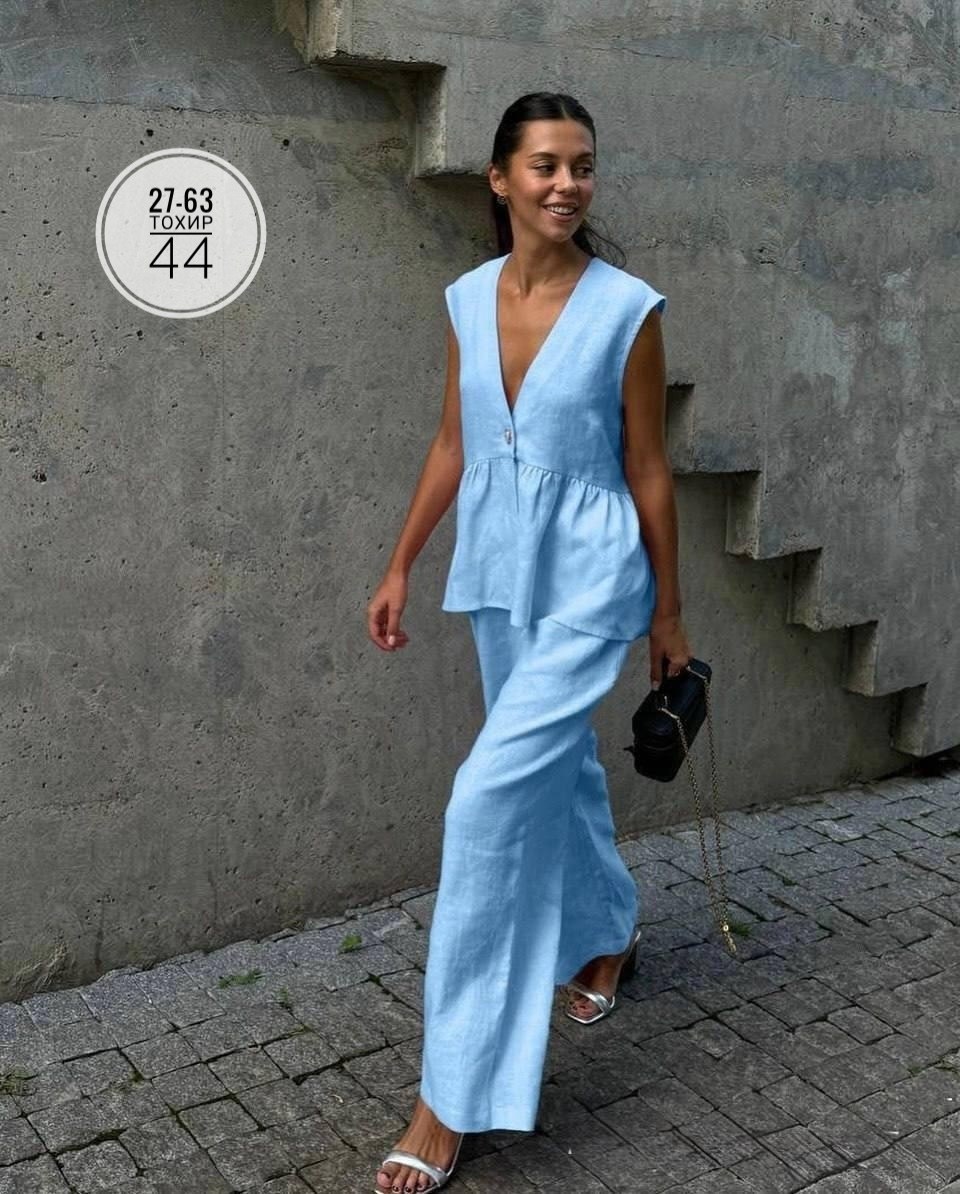 костюм женский с жилеткой,костюм женский летний,костюм льняной летний,стильные костюмы,летние костюмы