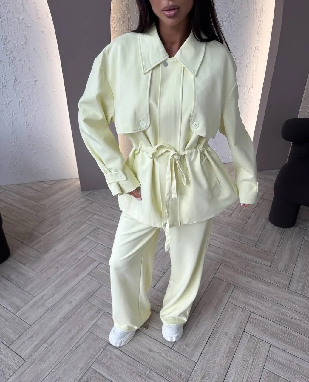 костюм женский,брючный костюм,костюм с брюками,костюм желтый,трикотажные костюмы