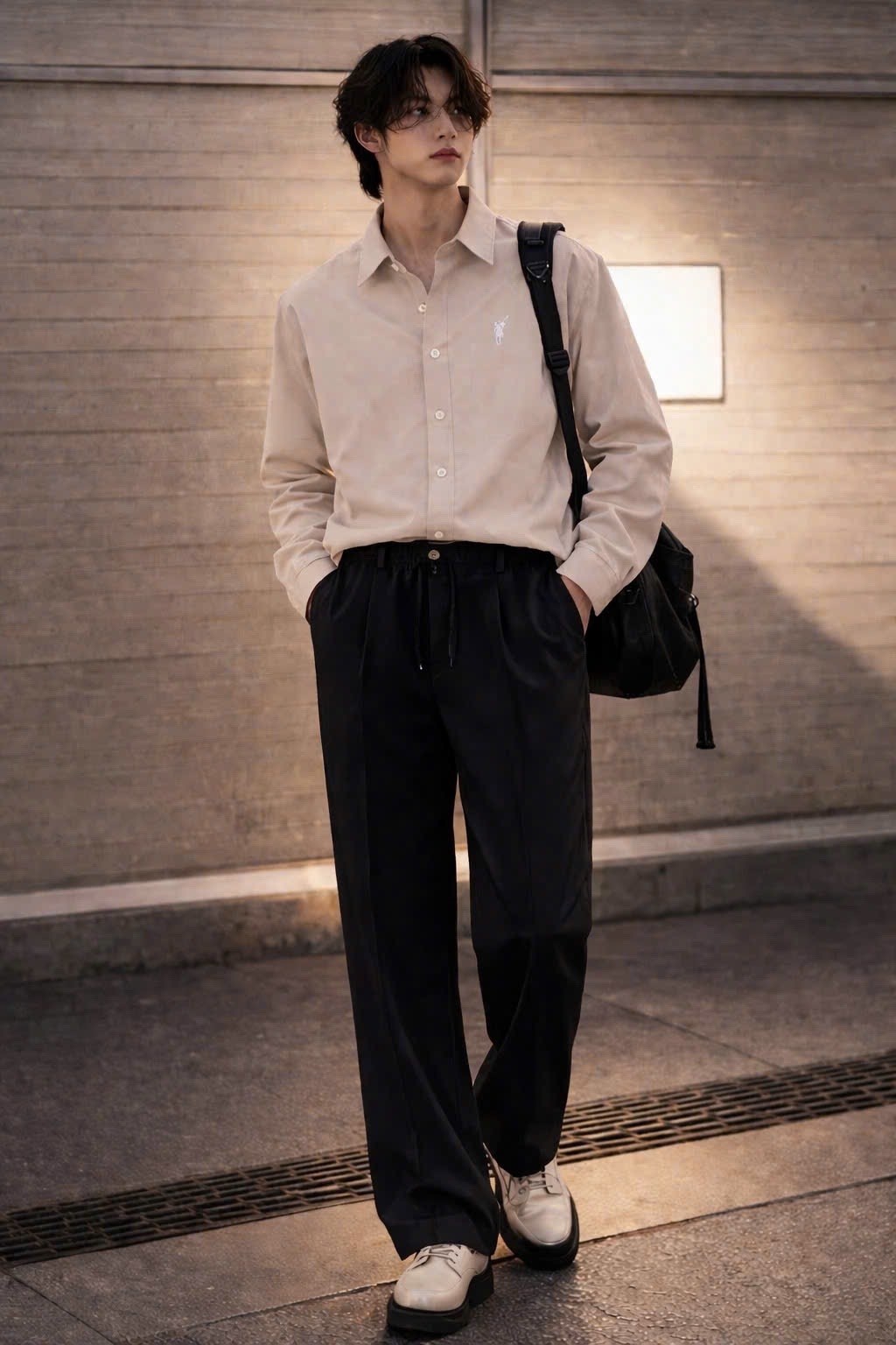 мужская мода,корейская мода мужская,одежда для парней,рубашка с брюками,мода мужская