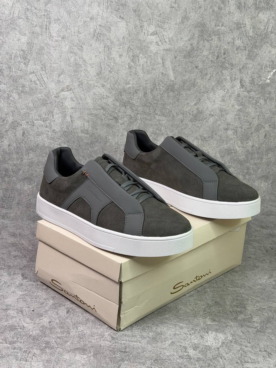 кеды мужские,,кеды santoni серый,кроссовки замшевые,кроссовки santoni