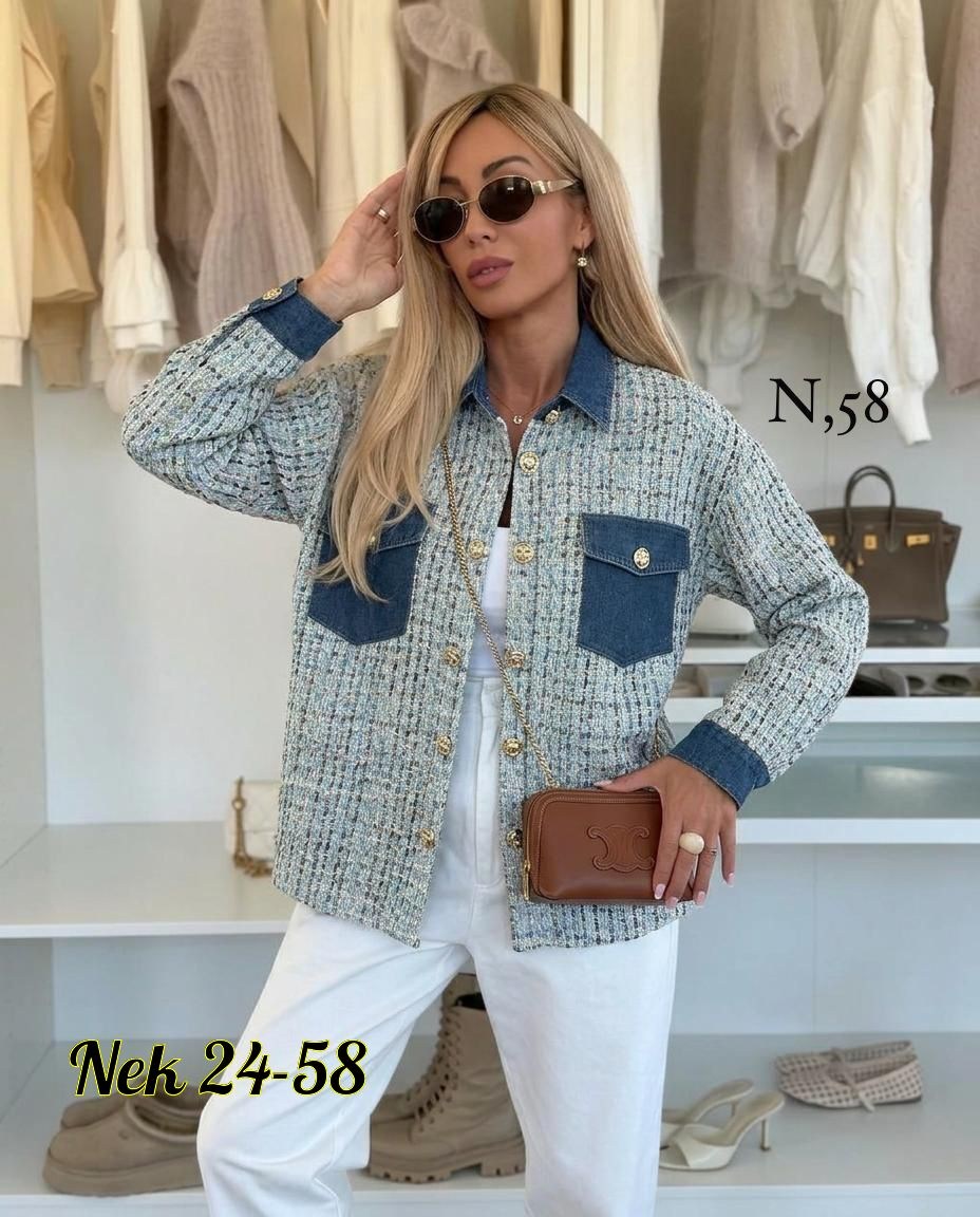 повседневная куртка,джинсовая куртка,пальто в клетку,женская джинсовая куртка,жакет твидовый