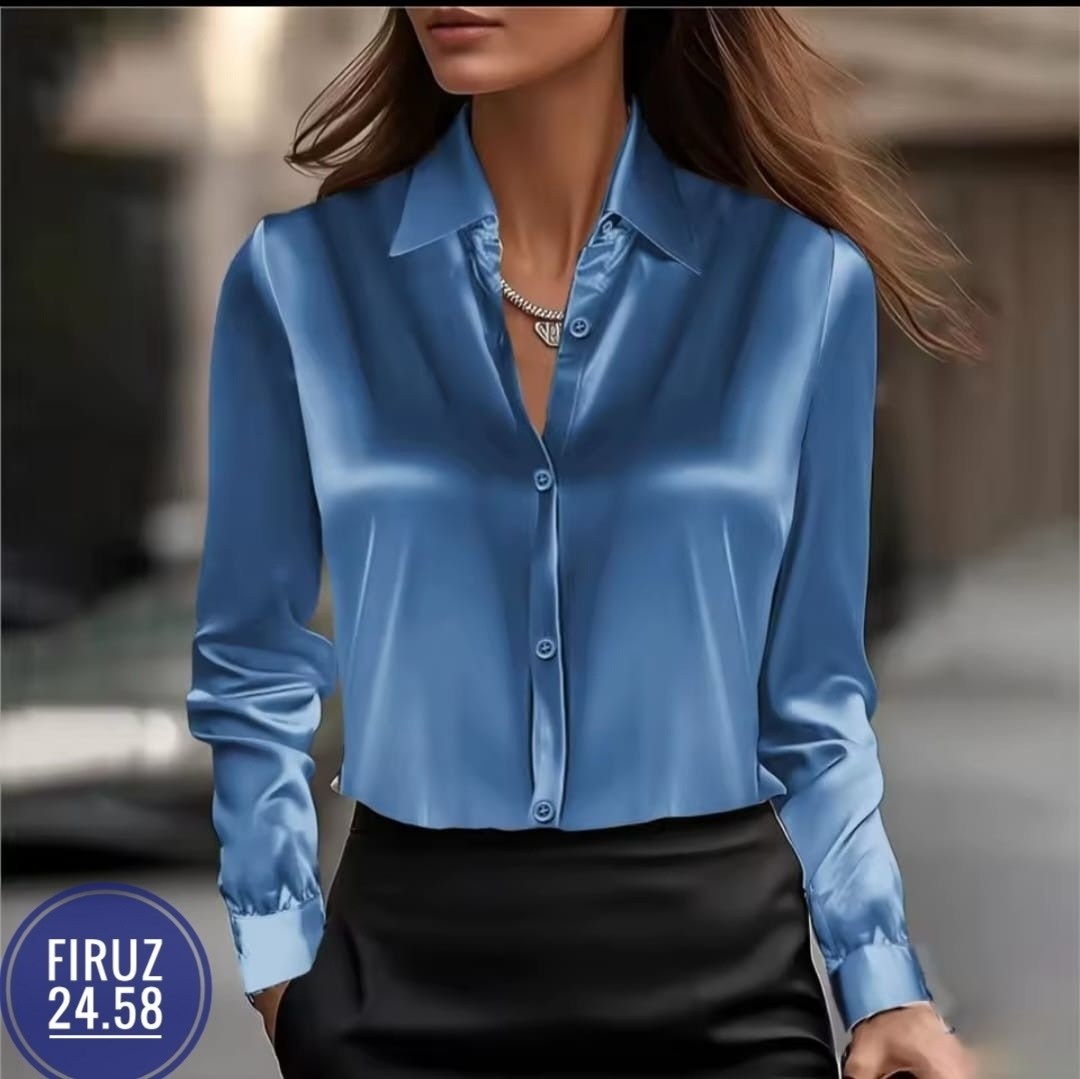 блузка женская,рубашка женская,вечерняя блузка,атласная рубашка с длинным рукавом,женская атласная блузка