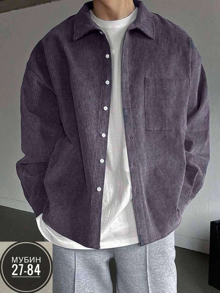 мужская вельветовая рубашка с карманами,мужская повседневная рубашка,рубашка мужская оверсайз вельветовая,мужская вельветовая рубашка черного цвета,bulanti рубашка мужская вельветовая