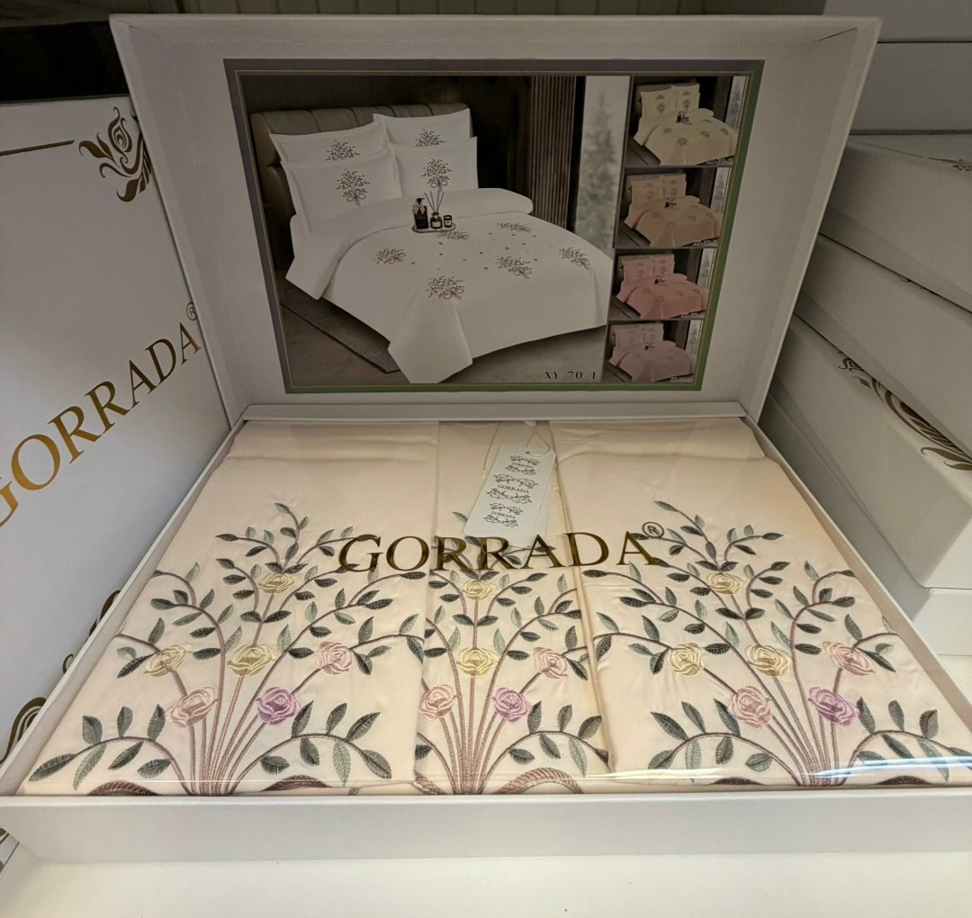 постельное белье dantela vita сатин с вышивкой,постельное белье arya deluxia сатин с вышивкой 2 сп. 200x220 jardin белый,постельное с вышивкой,постельное белье тм "dantela vita" серии "сатин с вышивко