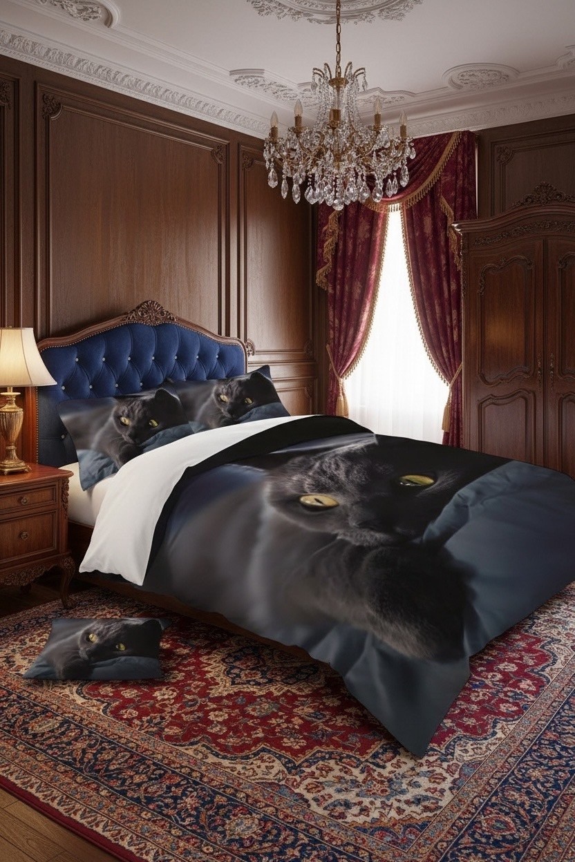 комплект постельного белья,постельное белье,набор пододеяльников для взрослых с 3d принтом животных и кошек,постельное белье с эффектом 7д,постельное с кошками