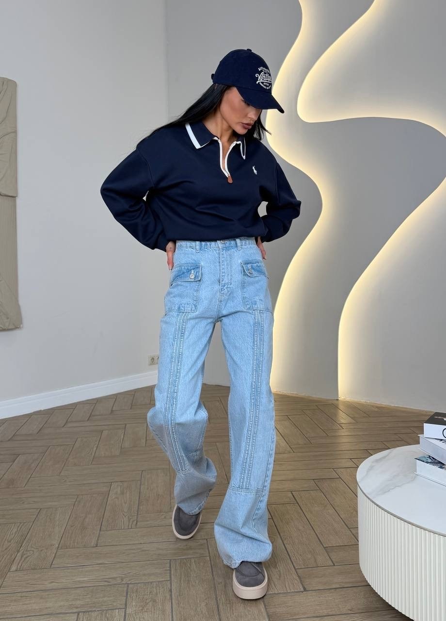 свитшот женская,женская кофта,темно синий свитшот,кофты поло,свитшот