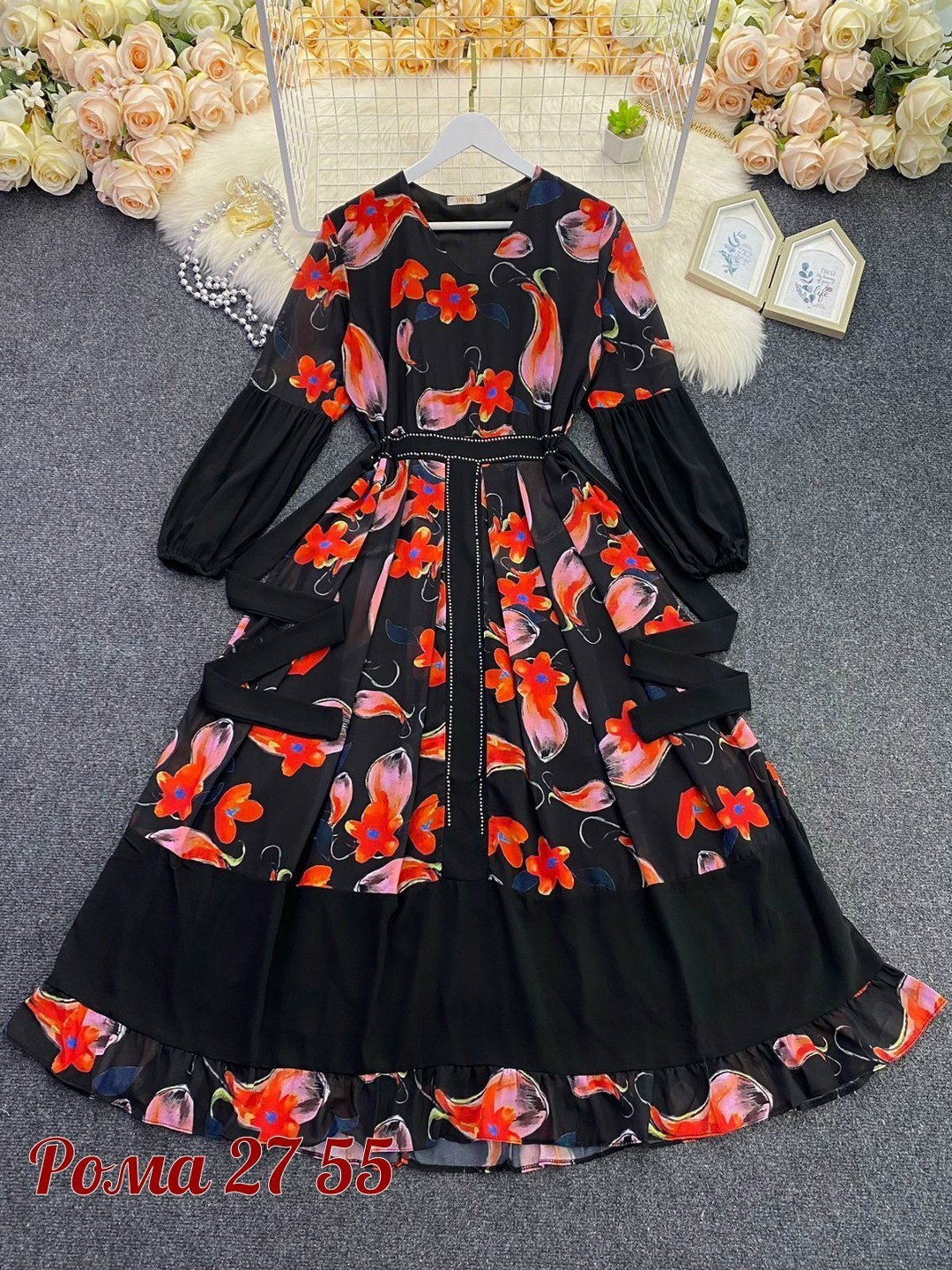 женское платье с принтом,женское длинное платье с принтом,женское платье с длинными рукавами,платья женские длинные,платье женское шифоновое