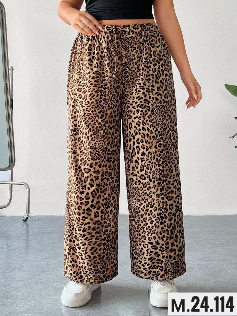 брюки chicever женские с леопардовым принтом,женские широкие брюки с леопардовым принтом,брюки прямого покроя с леопардовым принтом,женские широкие брюки twotwinstyle с леопардовым принтом и высокой т