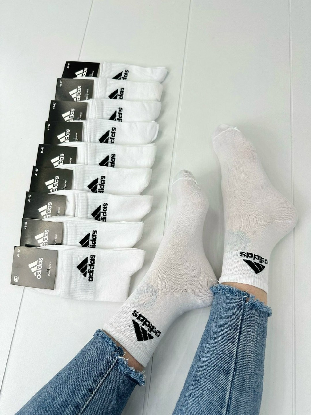носки адидас мужские белые 10пар,носки короткие спортивные набор,носки спортивные набор,носки спортивные,носки короткие спортивные набор 10 пар