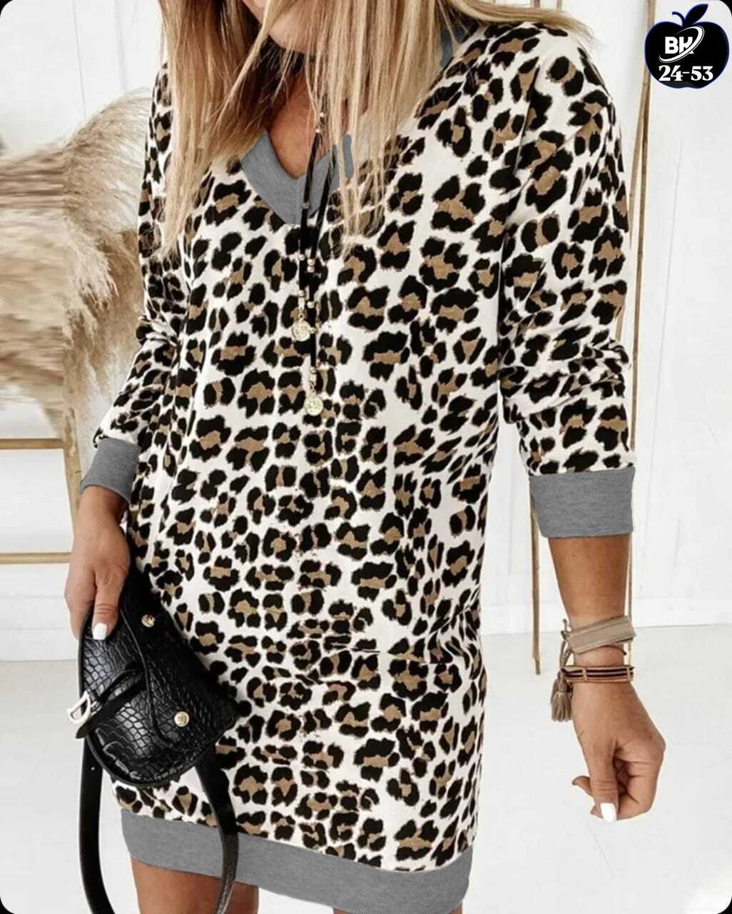 платье с леопардовым принтом,туника женская,платье туника женская,туники из леопардовой ткани,платье туника