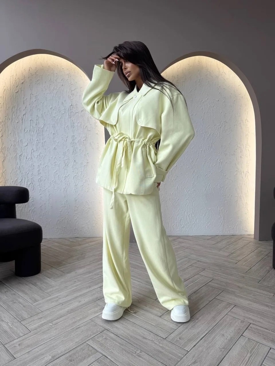 костюм женский,брючный костюм,костюм с брюками,костюм желтый,трикотажные костюмы