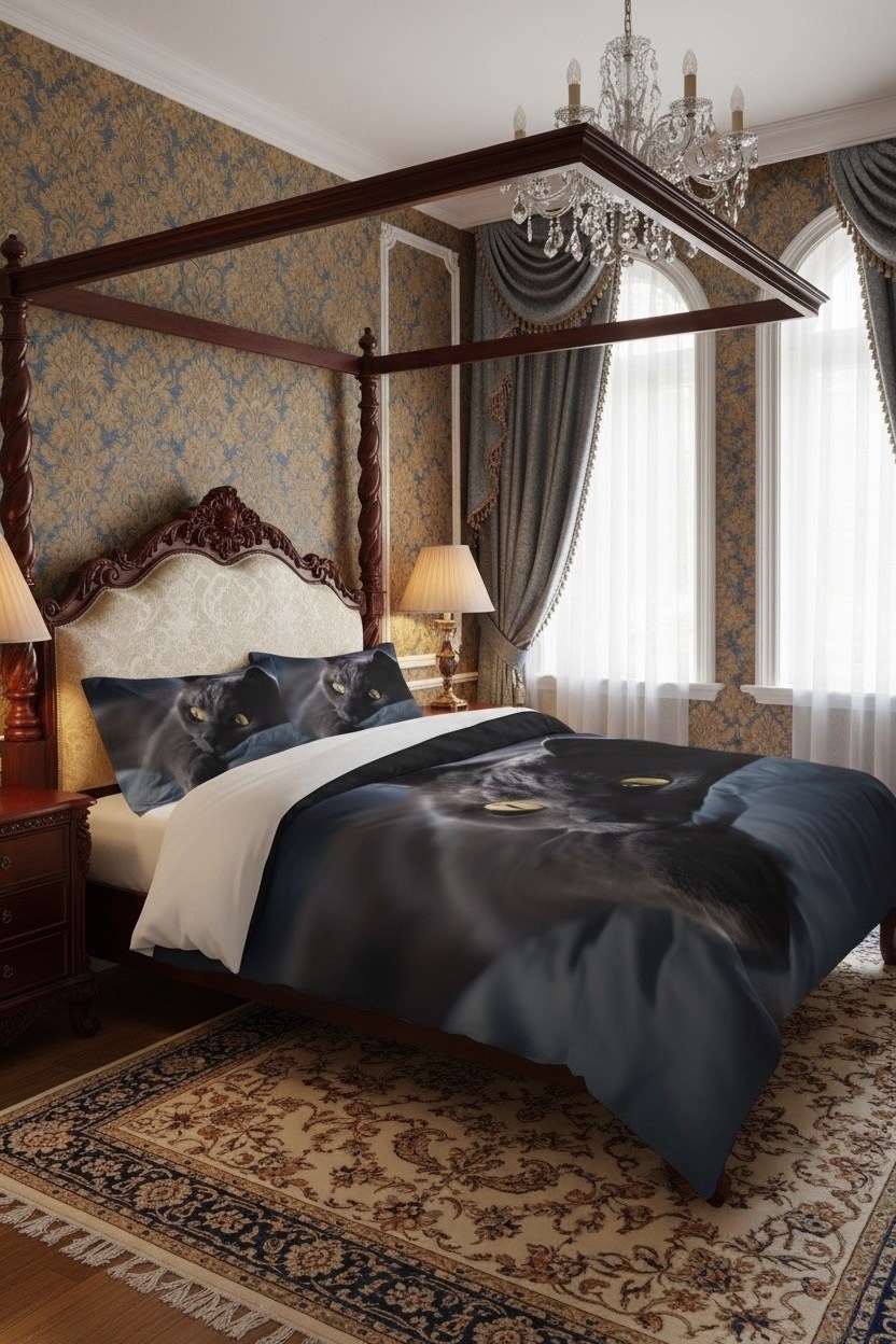 комплект постельного белья,постельное белье,набор пододеяльников для взрослых с 3d принтом животных и кошек,постельное белье с эффектом 7д,постельное с кошками