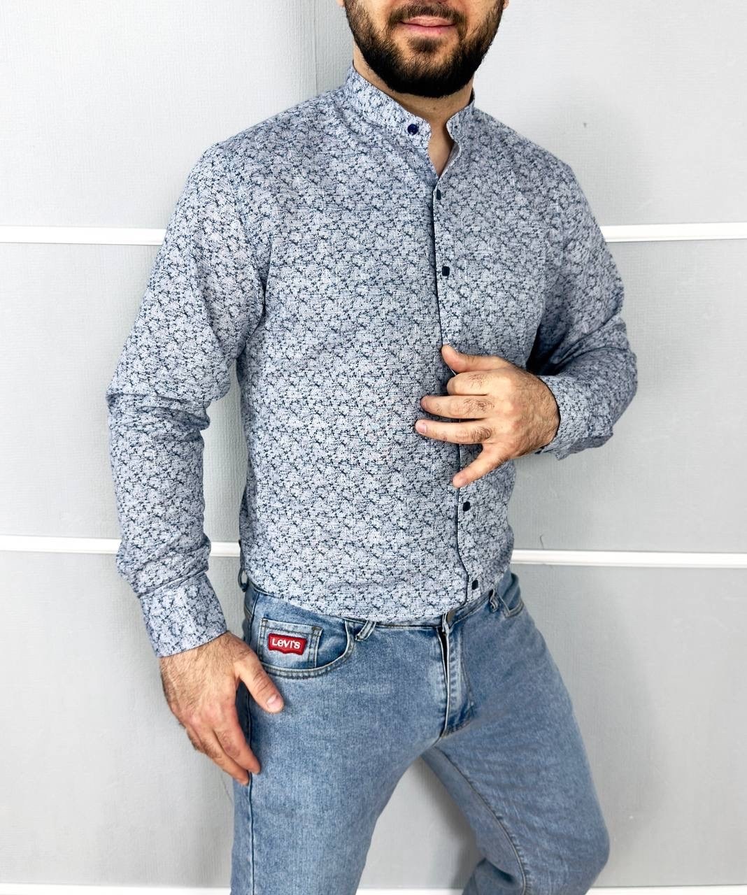 рубашка мужская,мужская рубашка pierre cardin длинный рукав,рубашка с узорами,рубашка,мужская повседневная рубашка