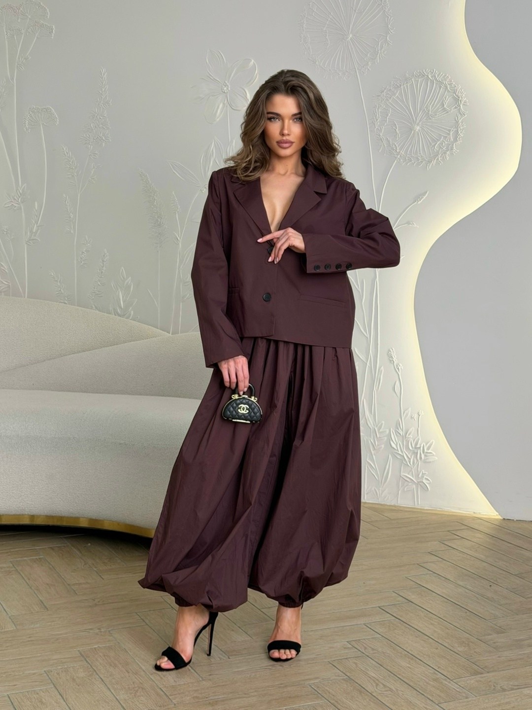 брючный костюм,брючный костюм женский,костюм с брюками,костюм с брюками алладинами,брючный комплект