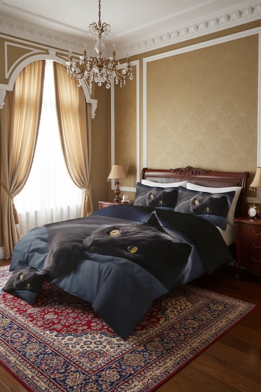 комплект постельного белья,постельное белье,набор пододеяльников для взрослых с 3d принтом животных и кошек,постельное белье с эффектом 7д,постельное с кошками