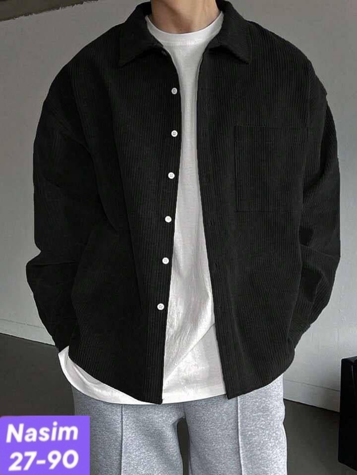 рубашка вельветовая оверсайз с длинным рукавом mailliv trend,мужская вельветовая рубашка с карманами,рубашка мужская оверсайз вельветовая,рубашка вельветовая мужская оверсайз арт. 11431564,мужские вел