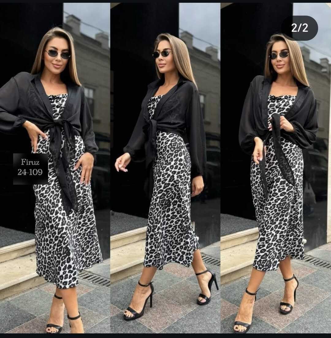 платье стильное,платье женское двойка,костюмы с платьем,платье и накидка,шелковое платье