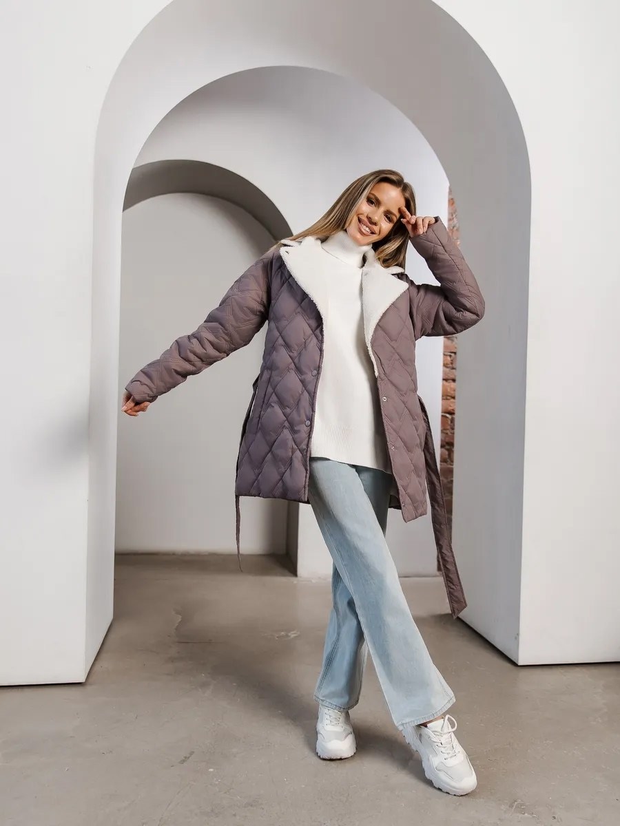 пальто с капюшоном стеганое демисезонное comokod woman,куртка женская демисезонная удлиненная,демисезонная куртка,женская демисезонная куртка,куртка женская