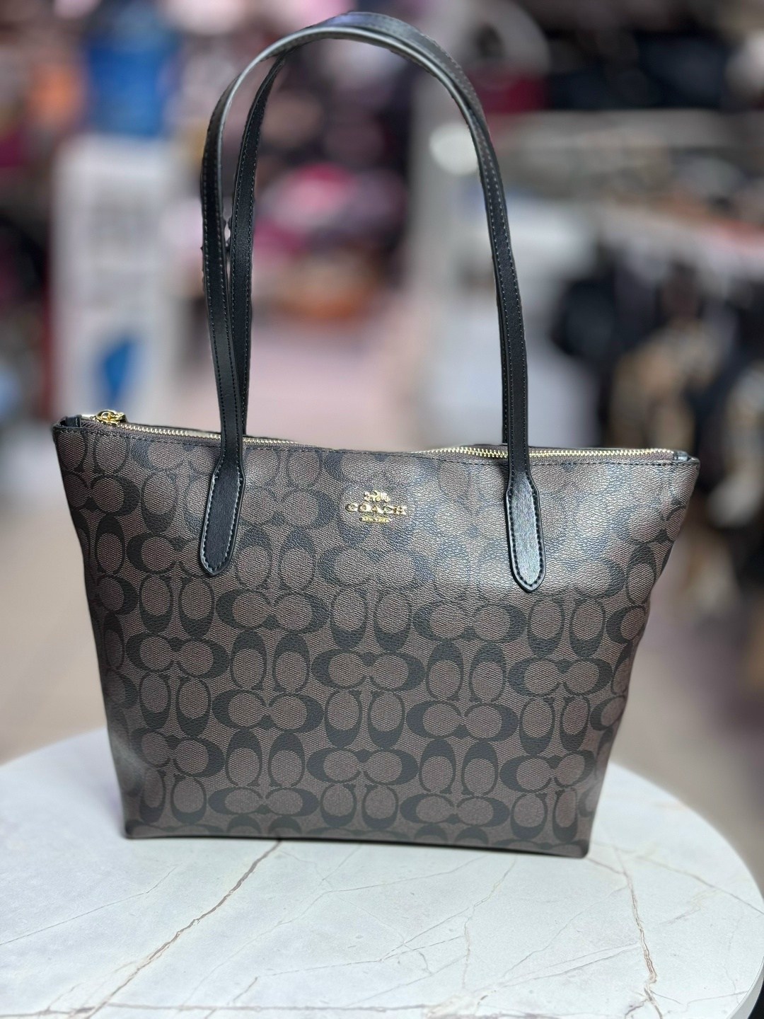 сумка женская coach,сумка-тоут coach,сумка шоппер coach,coach сумка шоппер вместительная,coach signature zip tote shoulder handbag