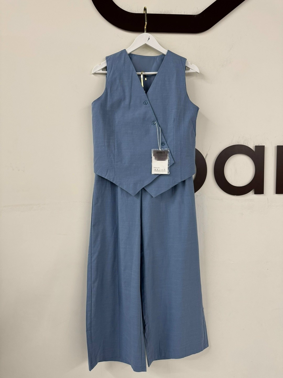 костюм летний льняной с жилетом и брюками trendyclo,костюм льняной брючный с жилетом,льняной костюм женский с жилеткой и брюками,брючный костюм,женский брючный костюм из двух предметов