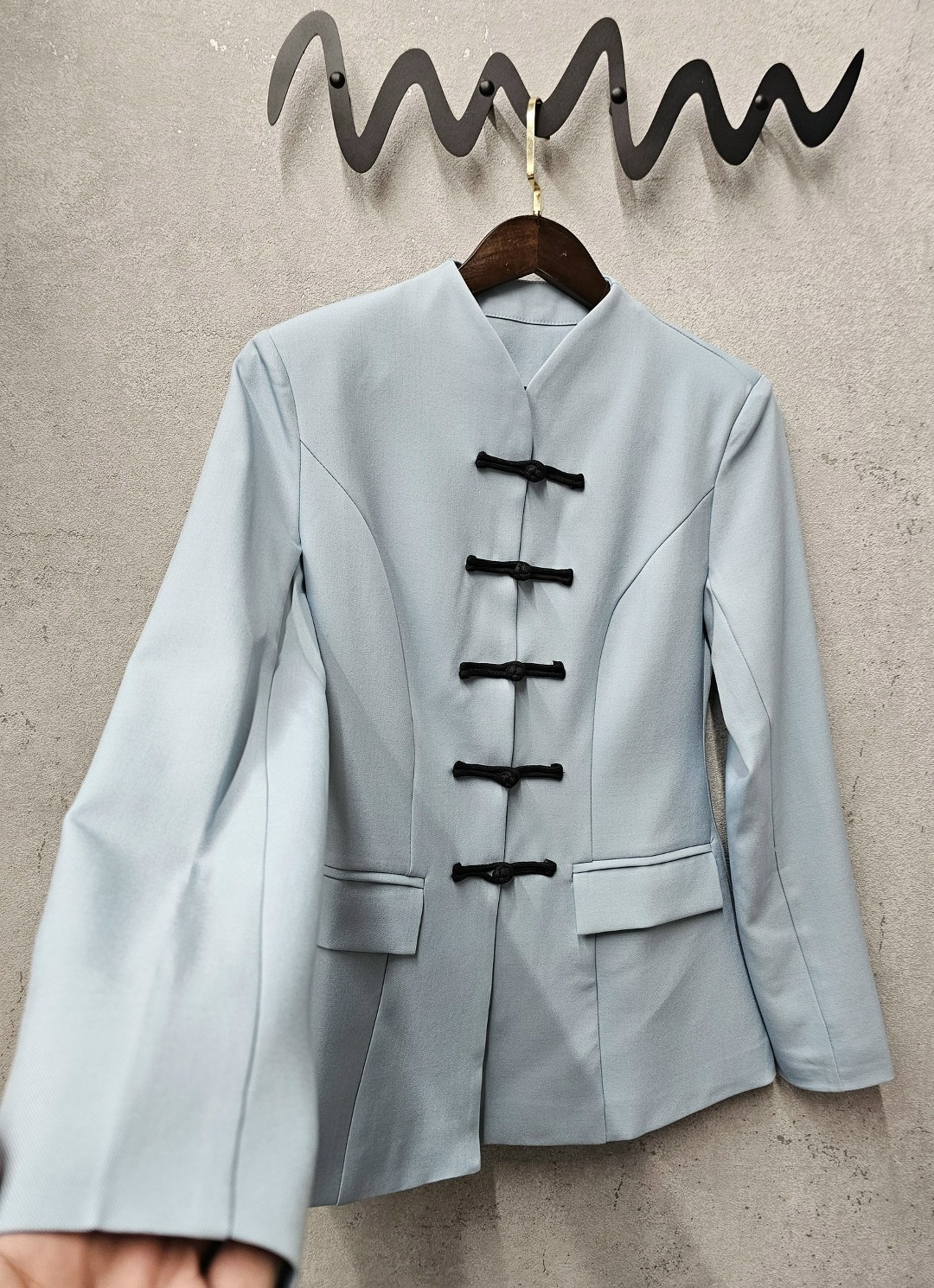 женский однобортный блейзер с косым воротником-стойкой,жакет,пиджак,