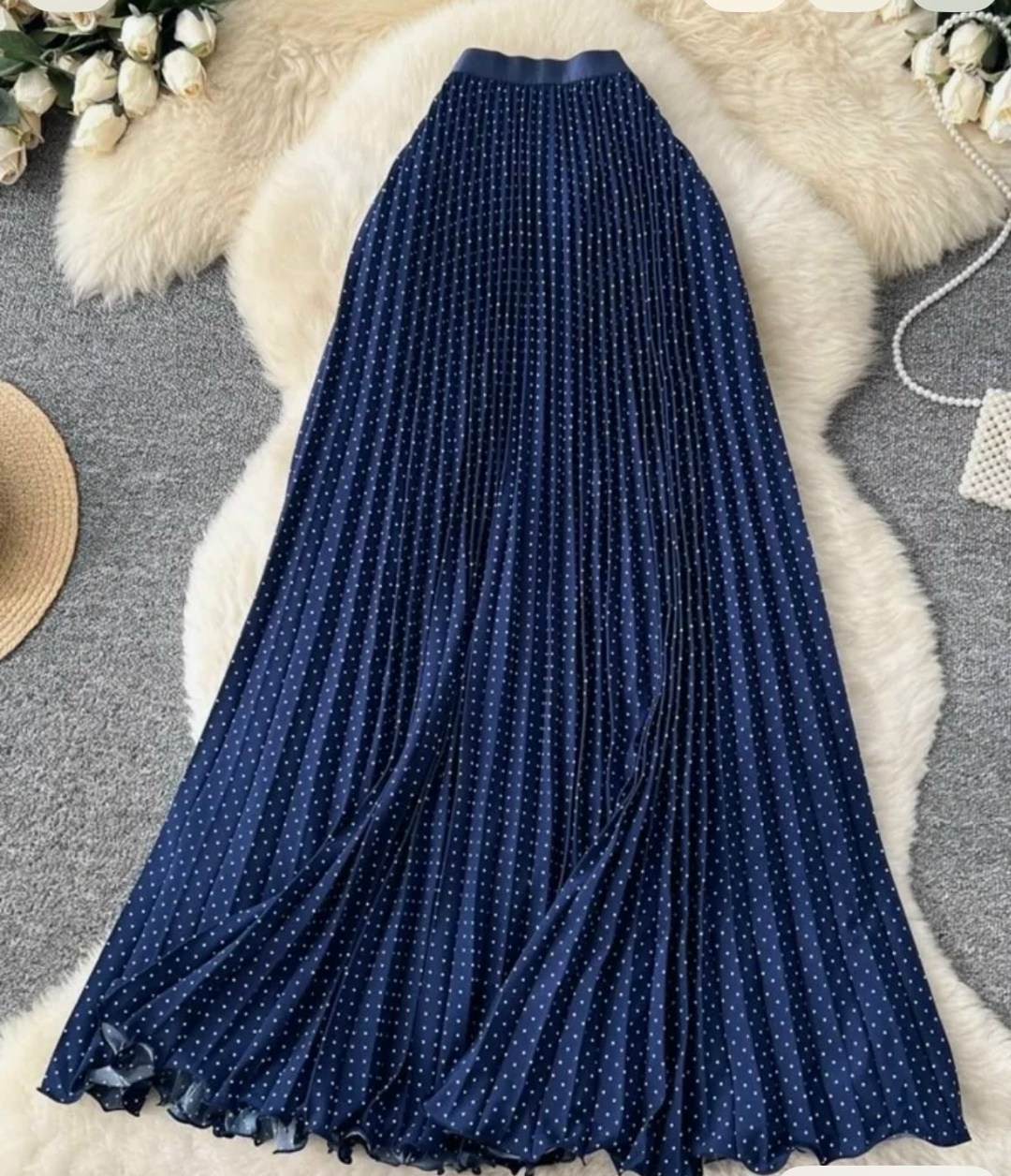 юбка женская плиссированная,женская юбка в горошек,юбка в горошек,плиссированная юбка в горошек,черная юбка в горошек