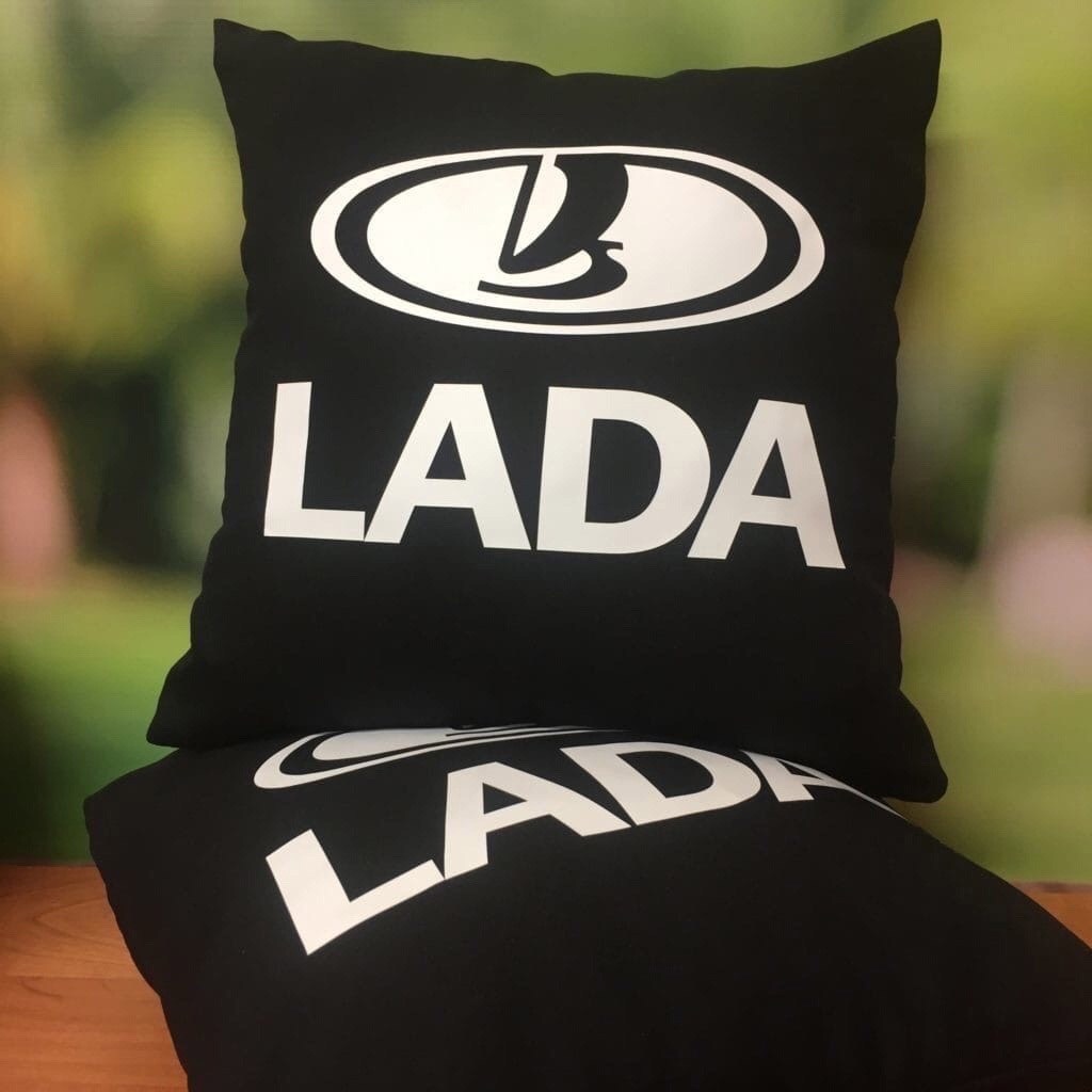 lada подушка,автомобильная подушка с логотипом,подушка лада,подушка в машину с логотипом,автомобильная подушка