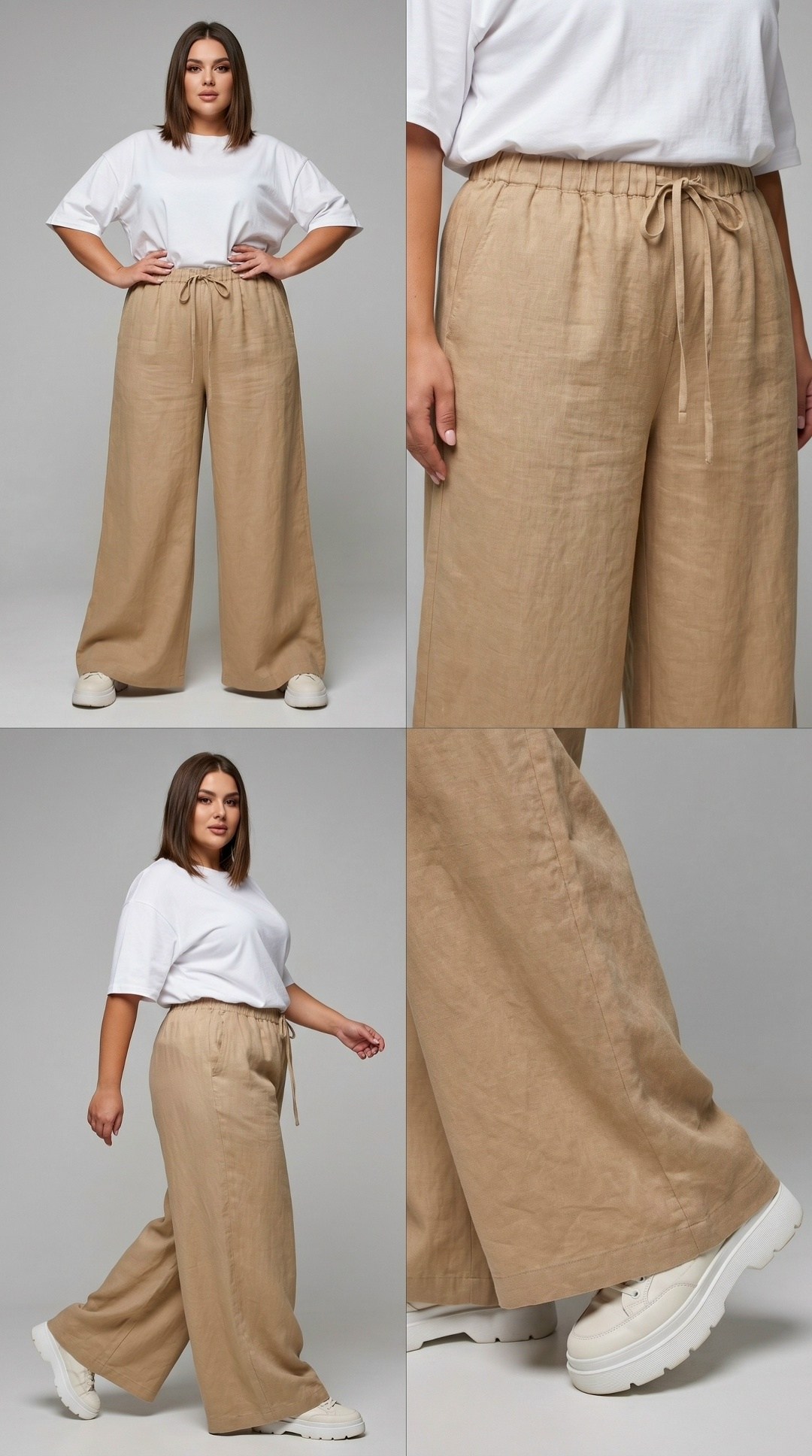 брюки льняные,красные брюки палаццо,брюки с широкими штанинами,широкие брюки,брюки женские