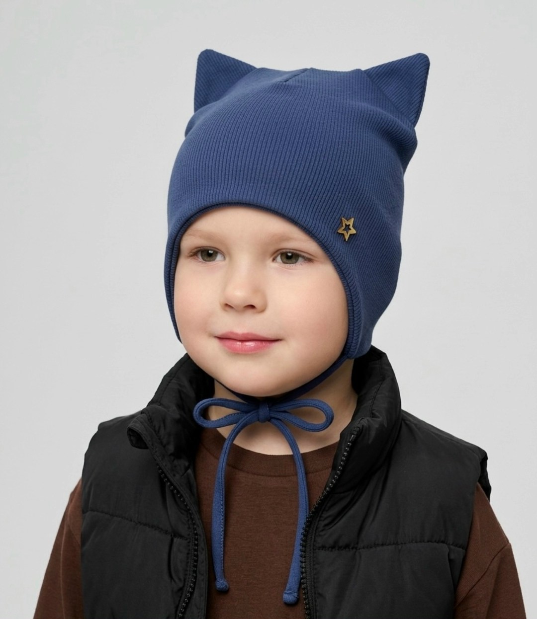 шапка hoh loon цвет: серый,шапка детская,шапка для детей,шапочка детская,шапка для мальчика